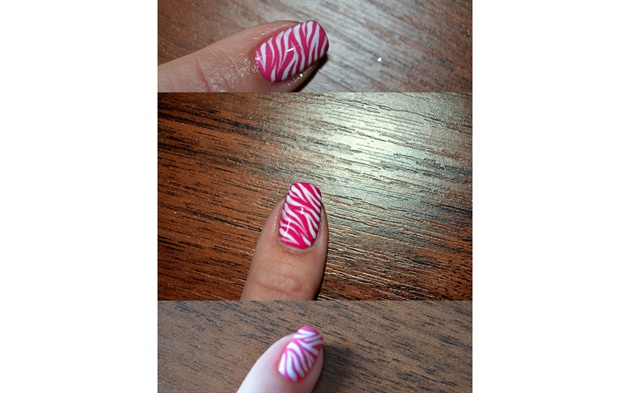 Pink and white zebra