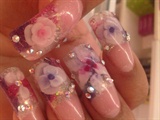 my gello nails with cristals