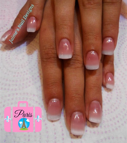 Pink &amp; White Mia Secret Gel Nails