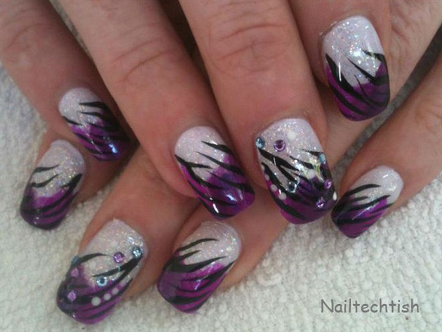 Purple Ombre Zebra