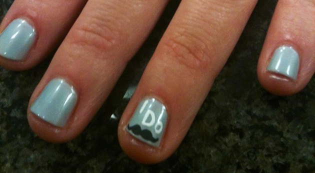 Mustache Nail Art for Short Nails on Pinterest - wide 8
