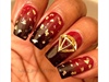 Fancy diamond Design With Gold Flakes