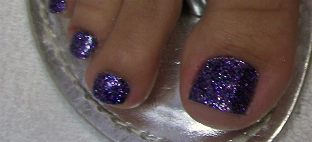 Rock Star Purple Toes Nails by Janya