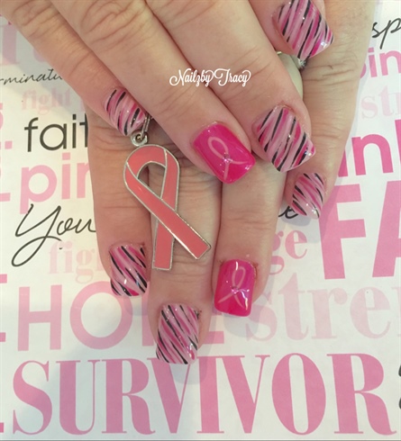 Breast cancer Awareness Nails