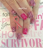 Breast cancer Awareness Nails