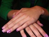 frenche pink with zebra nailart