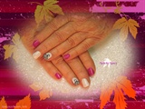 Gelish,glitter,stamping &amp; crystals