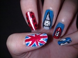 London inspired nail art :D