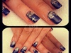 Navy blue prom nails 