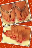 Red glitter gel nails &amp; toes