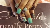 Turquoise &amp; Brown w/ ombre &amp; water marbl