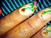 tulip floral nail art
