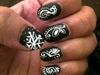 black and white henna style