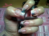 black and pink glitter