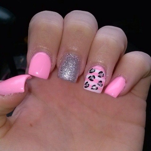 Pink Leopard With Sparkle