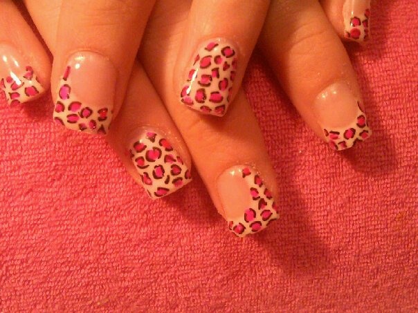 5. Pink and Black Geometric Nail Art with Pearls - wide 9