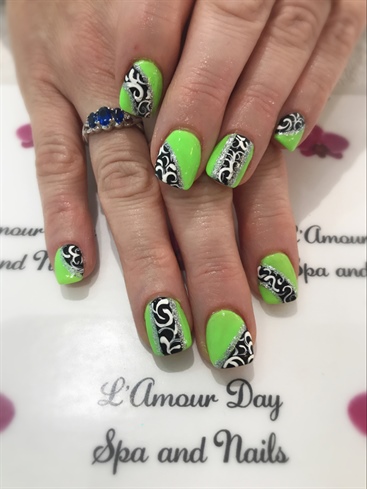 Neon Green With Designs!