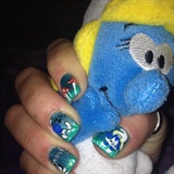 The Smurfs!!!!!! Gel Nails 