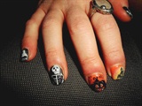 Gel Nails with Halloween Design