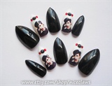 Marilyn Manson Nails 3D Stiletto Nails