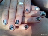 Zebra on short nails