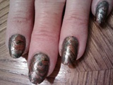 Water Marble and a stamp, Fall Design
