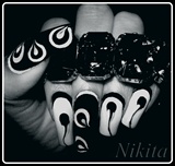 Nail art with a needle