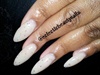 Glittery nude nails