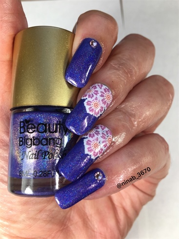 Purple Holo Flowers
