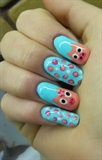 Piggy cute nail art 