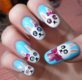 Bunny cute nail art 