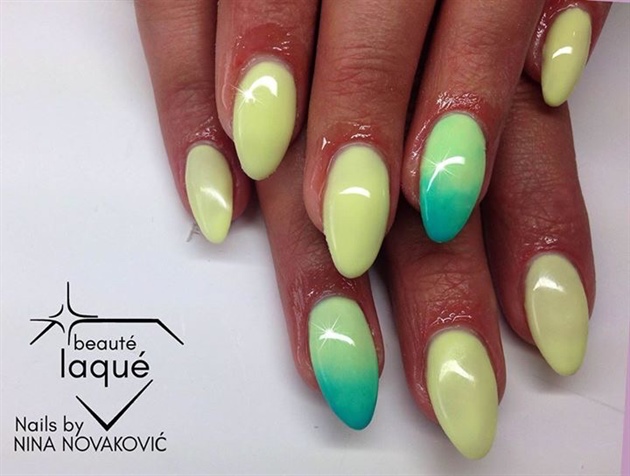 yellow to green ombre