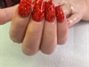 Red Glitter Acrylic Nails 