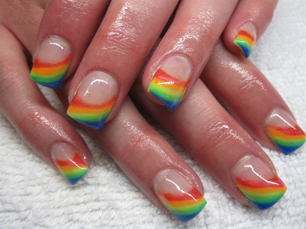 Rainbow Brite Inspired Nail Art - wide 10