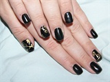 black with gold