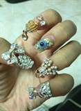 Eye Nail with Bling