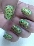 Green and gold w/ Dots