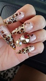 Long Stilleto Leopard Nails