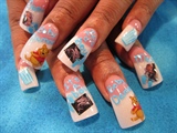 baby shower picture nails