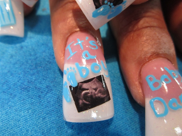 its a boy ultrasound pic - Nail Art Gallery