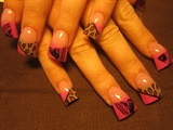 hot pink ,lace, and leopard
