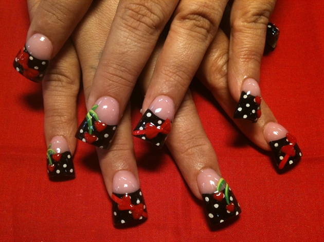 3-d cherries and bows