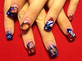 4th of july picture nails