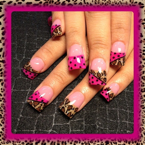 hot pink and leopard