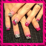 pink dots and zebra