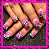 Pink and zebra hearts