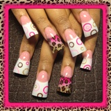 Pink leopard and circles 