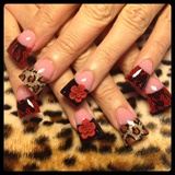 Leopard lace and roses