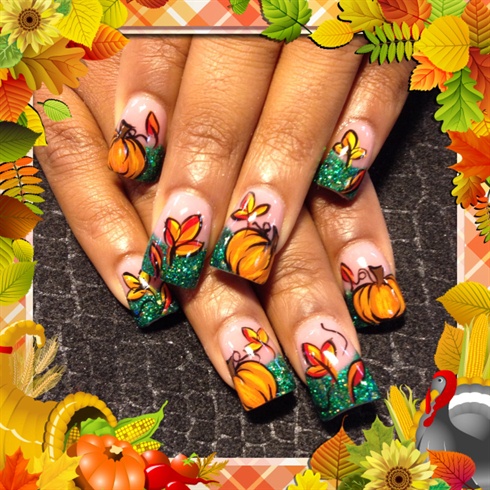 Fall Leaves and pumpkins