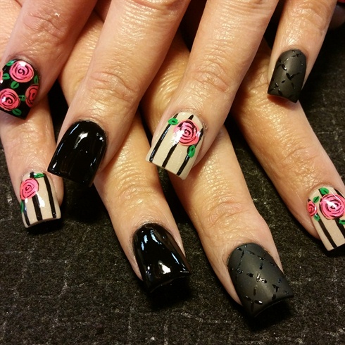 stripes and roses